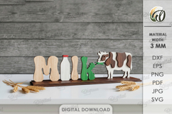 3D Farm Word Stand Laser Cut. Stand Decor. Milk SVG Product Image 1