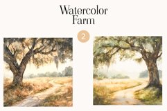 Farmer&#039;s Scenery ClipArt - Watercolor Market - Harvest Product Image 1