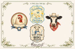 Farm Animal Clipart | Homestead Animal Sayings Product Image 1