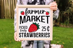 Farmer Market 25c SVG, Farmhouse Sign SVG Design Product Image 1