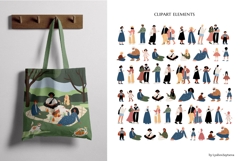 Diverse People at Farmers Market clipart, Element Set Product Image 3