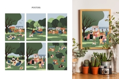 Multicultural Park Farmer Market and Picnic Illustrations Product Image 2