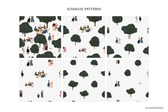 Flat vector illustrations of diverse people at farmer market Product Image 7