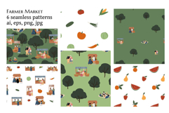 Farmers Market Seamless Pattern Set Product Image 1