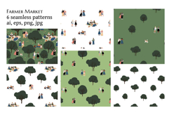 Diverse People in Park Seamless Pattern Collection Product Image 1