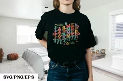 Farmer Mom T-Shirt - Mother Lovers Shirt SVG Design Product Image 1