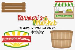 Farmers Market Clipart, fruits and vegetables graphics Product Image 1