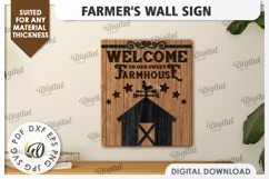 Farmer's Wall Decor Laser Cut. Home Sign. Home Decor Product Image 1