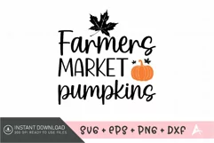 Farmers market pumpkins SVG , Autumn Pumpkin SVG Product Image 1