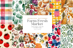 Farm Fresh Market Seamless Patterns Product Image 2