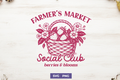Farmer's Market Social Club SVG - Strawberry Basket PNG Product Image 1