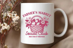 Farmer's Market Social Club SVG - Strawberry Basket PNG Product Image 3