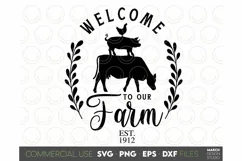 Welcome To Our Farm SVG, Farmhouse Sign SVG Welcome Farm SVG Product Image 2