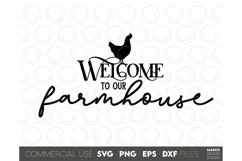 Welcome Farmhouse Sign SVG, Farmhouse Sign SVG, Home Decor Product Image 2