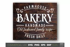 Farmhouse Sign SVG, Bakery Handmade SVG, Market Sign SVG PNG Product Image 1
