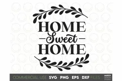 Farmhouse Sign SVG, Home Sweet Home SVG, Welcome Sign SVG Product Image 2