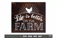 Farmhouse Sign SVG, Home Sweet Home SVG, Life On The Farm Product Image 1