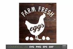 Farmhouse Market Sign SVG, Farm Fresh Eggs SVG PNG DXF EPS Product Image 1