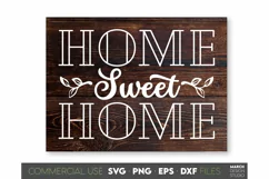 Farmhouse Sign SVG, Home Sweet Home SVG, Welcome Sign SVG Product Image 1