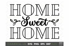 Farmhouse Sign SVG, Home Sweet Home SVG, Welcome Sign SVG Product Image 2