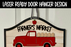 Farmers Market with Old Truck Door Hanger | Laser SVG Product Image 2