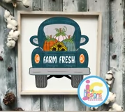 Farm Fresh Pumpkin Truck Hand drawn svg Product Image 3