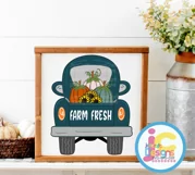 Farm Fresh Pumpkin Truck Hand drawn svg Product Image 2