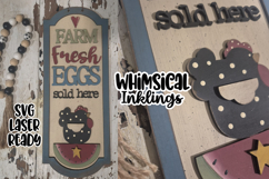 Farm Fresh Eggs Chicken Sign Laser SVG Product Image 1
