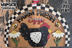 Farm Fresh Eggs Chicken Sign Laser SVG Product Image 1