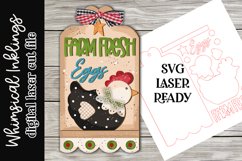 Farm Fresh Eggs Penny Rug SVG For Laser Cutting Product Image 1