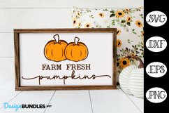 Farm Fresh Pumpkins Fall Sign SVG Product Image 1