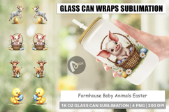 Baby Animals Easter Glass Can Product Image 1