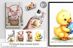Baby Animals Easter Digital Paper Product Image 1