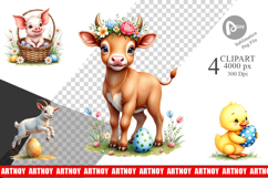 Baby Animals Easter Sublimation Product Image 1