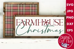 Farmhouse Christmas Snowflake Farmhouse Sign Svg Product Image 1
