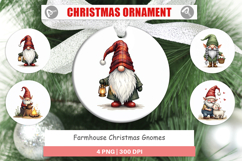 Farmhouse Christmas Gnomes Ornament Product Image 1
