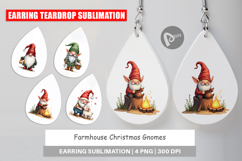 Farmhouse Christmas Gnomes Earring Product Image 1