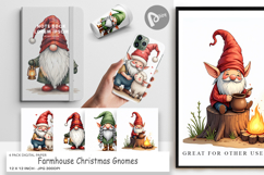 Farmhouse Christmas Gnomes Digital Paper Product Image 1