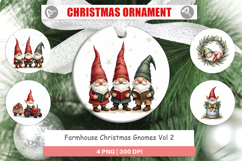 Farmhouse Christmas Gnomes Ornament Product Image 1