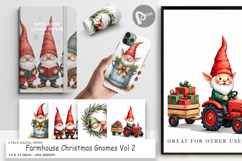 Farmhouse Christmas Gnomes Digital Paper Product Image 1