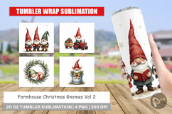 Farmhouse Christmas Gnomes Tumbler Product Image 1