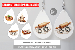 Farmhouse Christmas Kitchen Earring Product Image 1