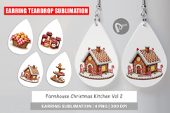 Farmhouse Christmas Kitchen Earring Product Image 1