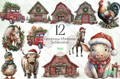 Farmhouse Christmas Sublimation Product Image 1
