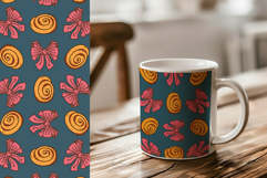 Cinnamon Roll with Pink Bows Seamless Digital Papers Product Image 2