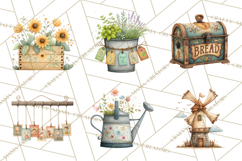 Farmhouse Decor PNG Rustic Country Clipart Printable Icons Product Image 8