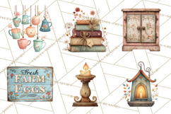 Farmhouse Decor PNG Rustic Country Clipart Printable Icons Product Image 7
