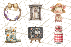 Farmhouse Decor PNG Rustic Country Clipart Printable Icons Product Image 4