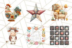 Farmhouse Decor PNG Rustic Country Clipart Printable Icons Product Image 3