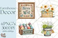 Farmhouse Decor PNG Rustic Country Clipart Printable Icons Product Image 1